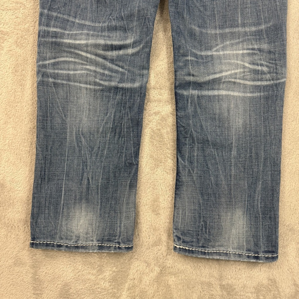 Big Star Liv Capri Jeans Women 28R Blue Medium Wash Embroidered Stretch Denim - Picture 11 of 16